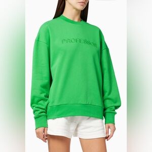 PANGAIA Green Professor Sweatshirt Organic Cotton Crewneck Pullover Size XS